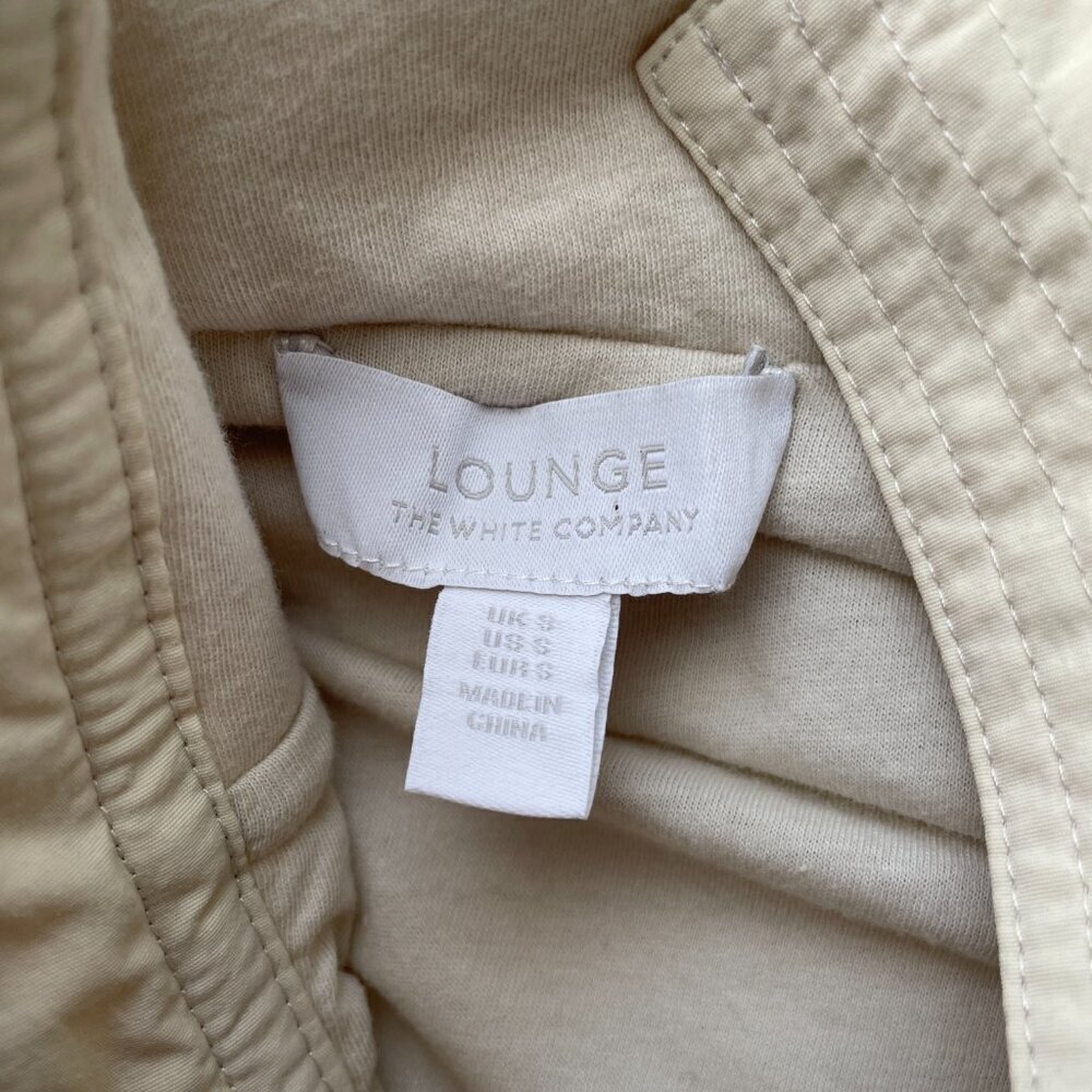 The White Company Borg Oversized Sherpa Hoodie Cream Pullover Funnel Neck Size S - Picture 6 of 8